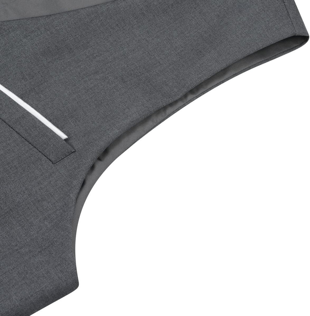 Allthemen Herren Weste Slim fit V Ausschnitt Anzugweste Ärmellose Westen für Business Hochzeit S #60