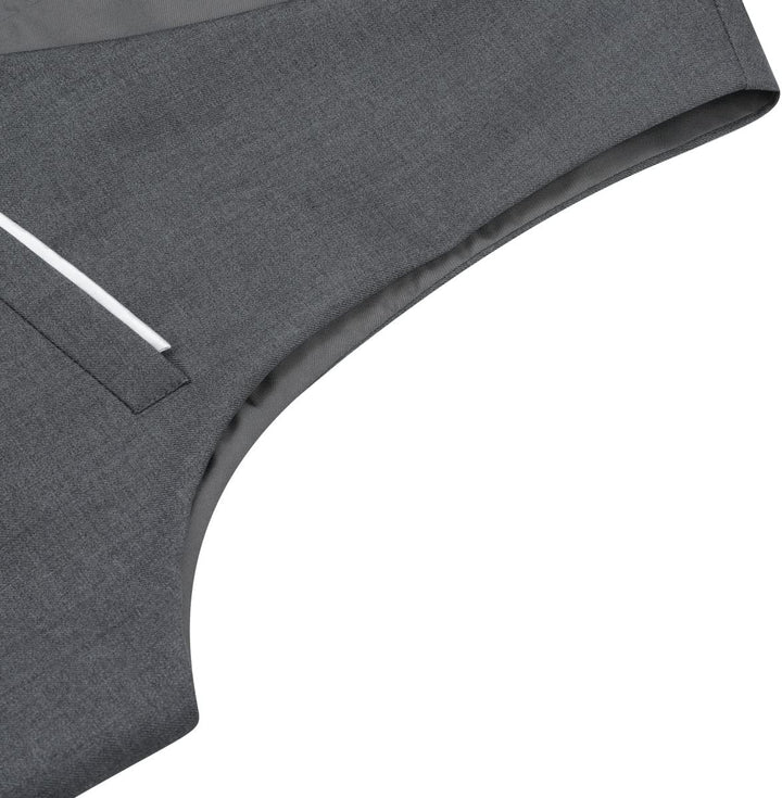 Allthemen Herren Weste Slim fit V Ausschnitt Anzugweste Ärmellose Westen für Business Hochzeit S #60