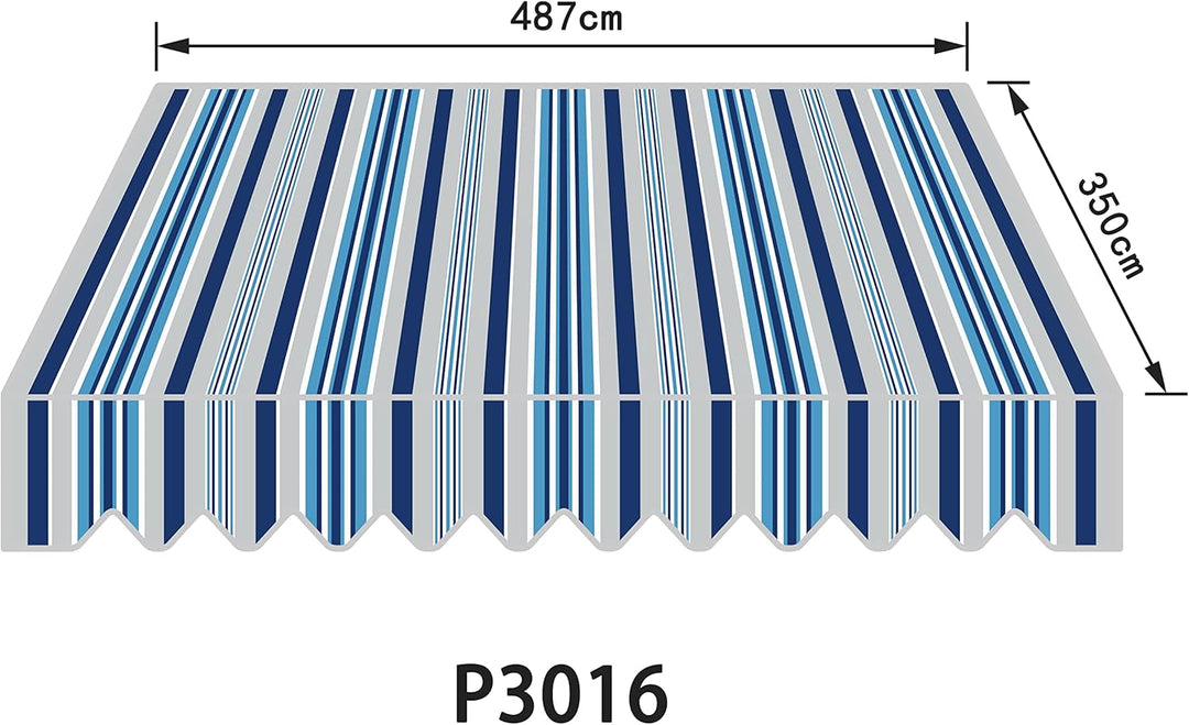 home Trends Markisenstoff 4m Markise mit Volant 5 X 3.5 m Markisenbespannung ersatzstoff 487 x 350 c