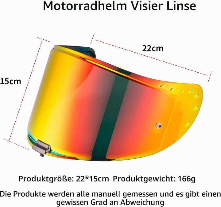 Helmvisier für FF327 Challenger,Motorradhelm Visier,Motorrad Windschutz Helm Objektiv Visier Vollges