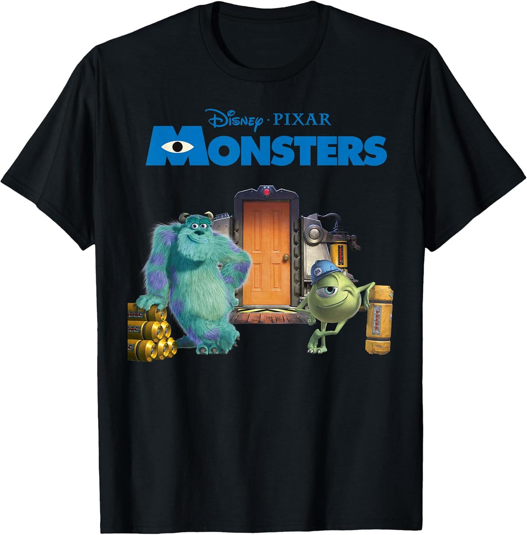 Mens Disney Monsters Inc. Scream Factory Graphic T-Shirt Large Black