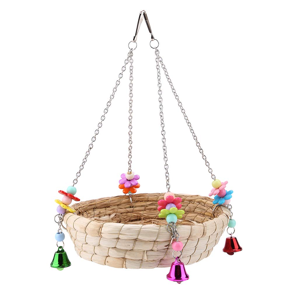 Vogel Toy Safe Papagei Straw Vogel Toy Swing Nest hängen Birdcage