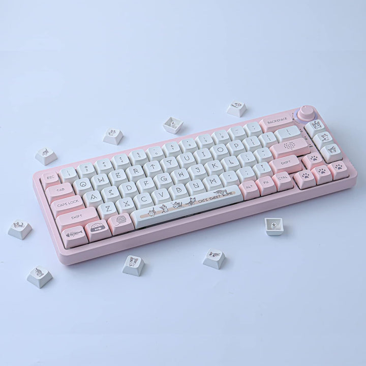Sunzit XDA Keycaps PBT-Tastenkappen 136 Tasten Farbsublimation für MX-Schalter ISO/ANSI-Layout Mecha