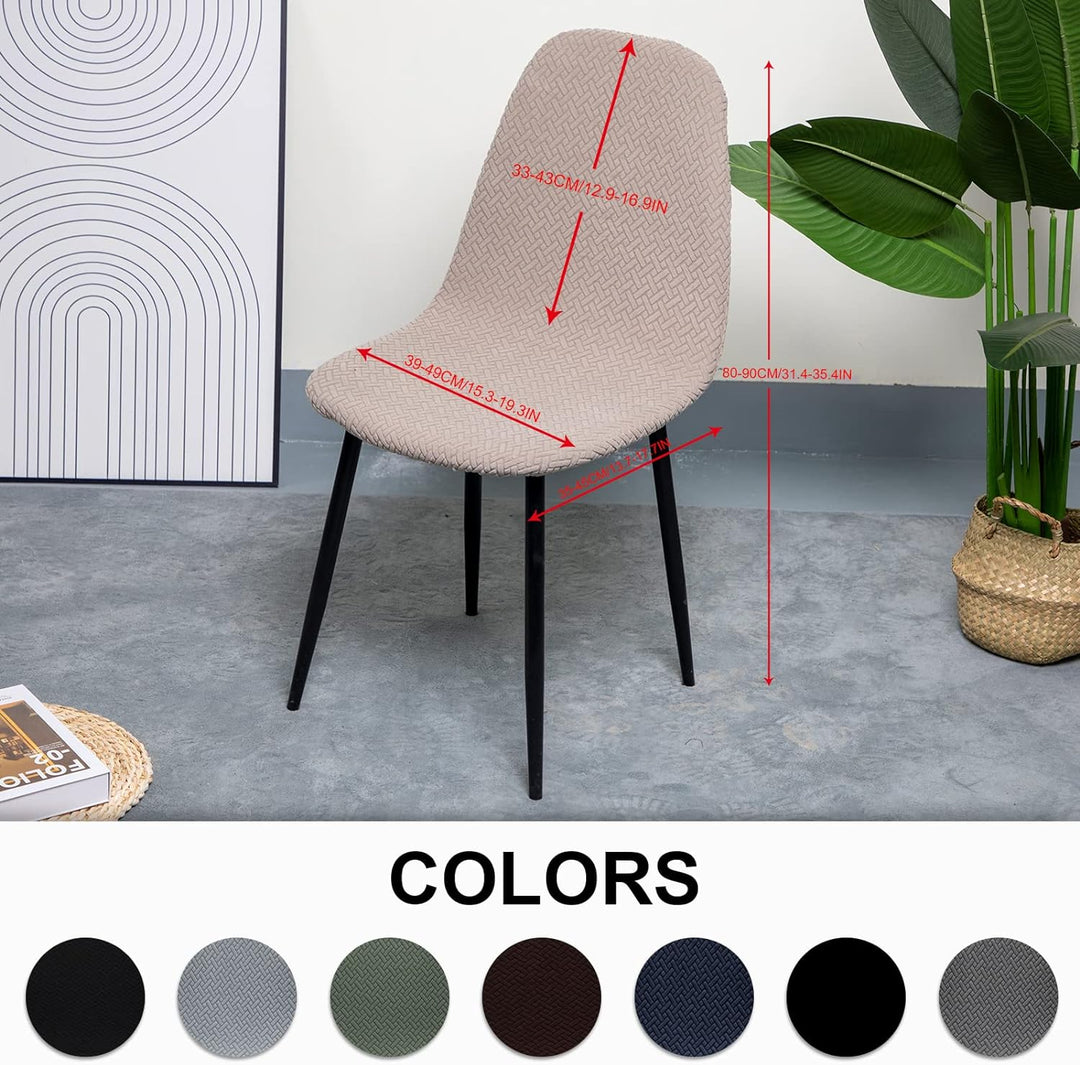 Lydevo Stuhlhussen 4er Esszimmer Strech Stuhlhussen für Esszimmerstühle Universal Waschbar Bezug Stu