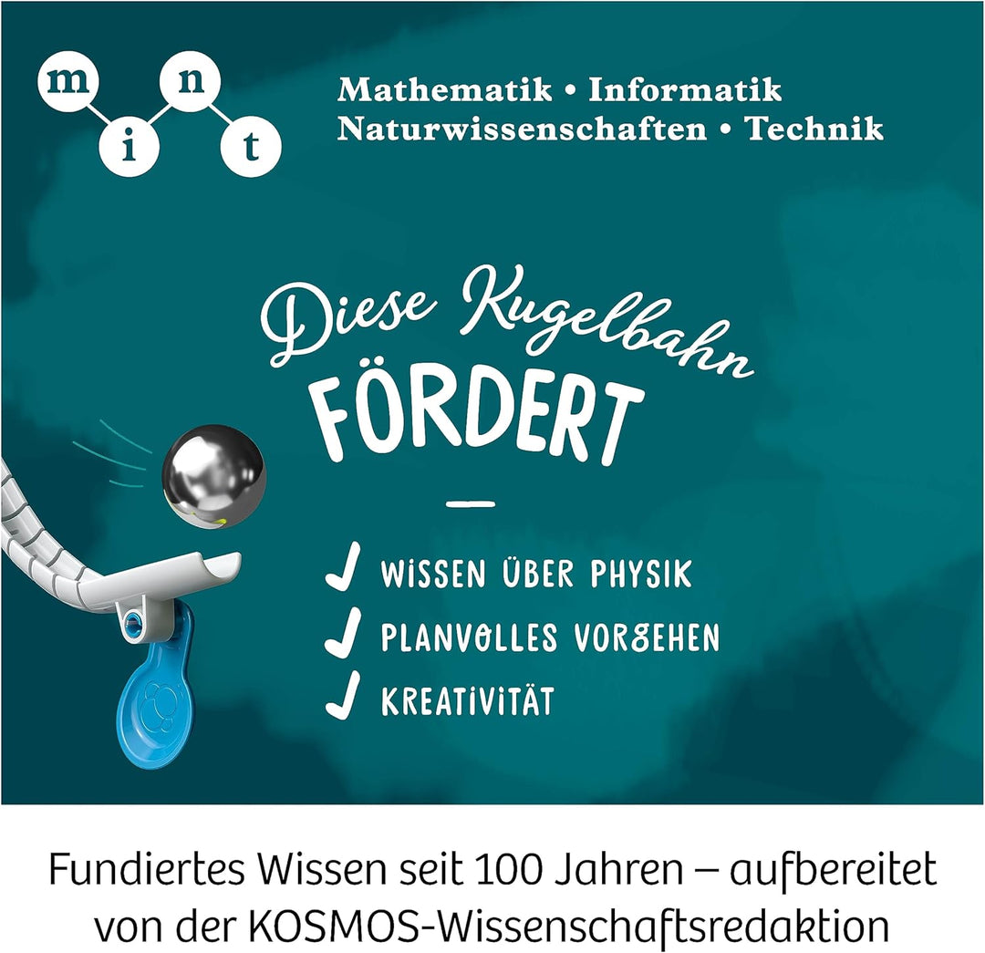 KOSMOS Gecko Run Bundle Big Box & Erweiterung Wheels Erweiterbare Kugelbahn für Kinder, Vertikale Ku