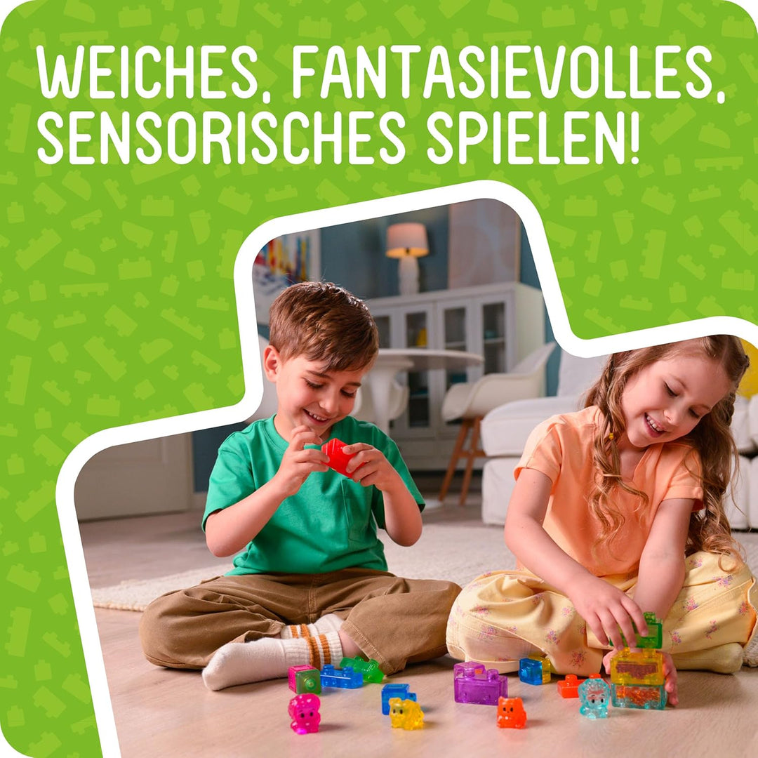 Jelly Blox - My Pets and Me Set, Mein Haustier und ich Set, 20 weiche Spielblöcke, Konstruktionsspie