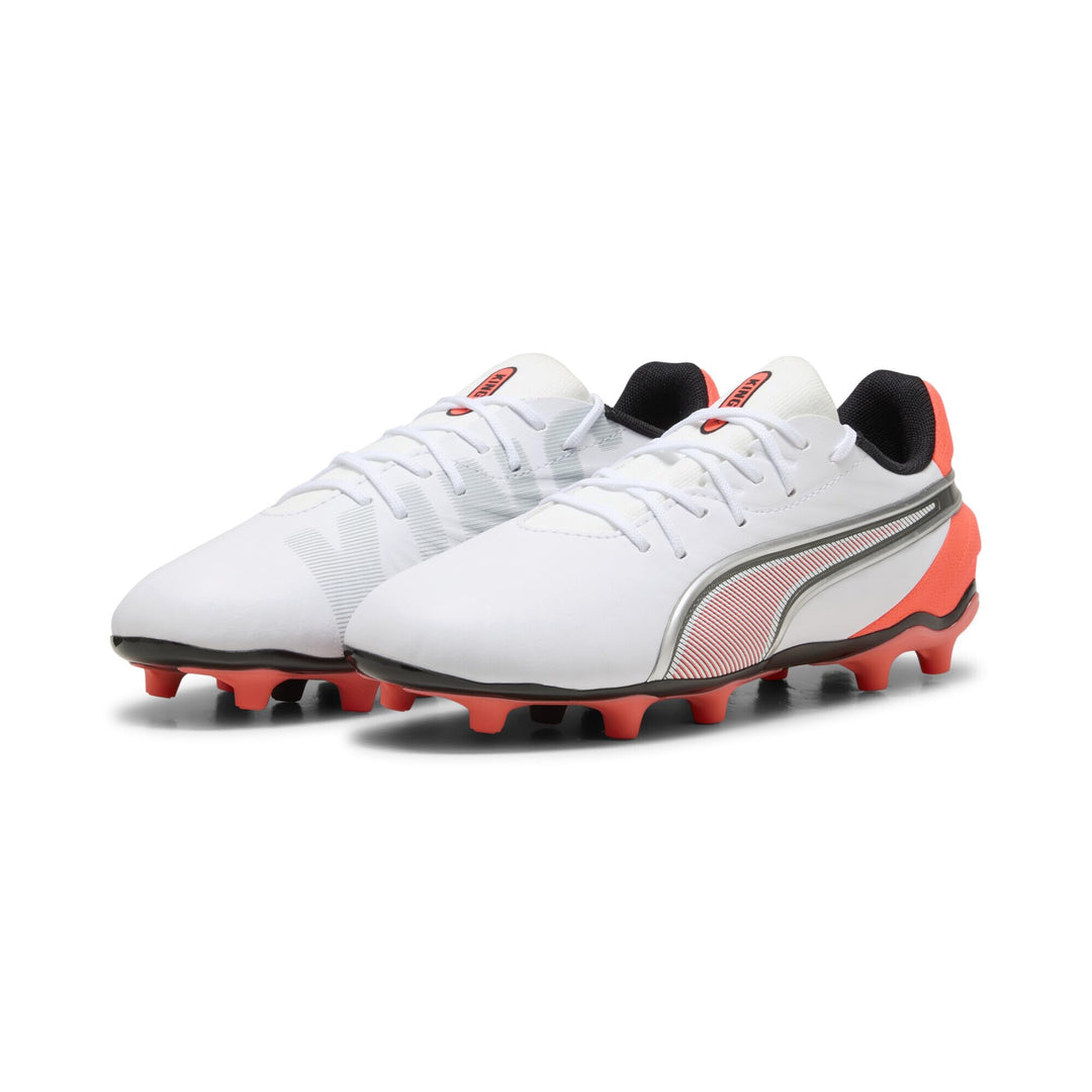 Puma Unisex Kinder King Match Fg/Ag Jr Fitnessschuhe 30 EU Puma White Glowing Red Puma Black Puma Si