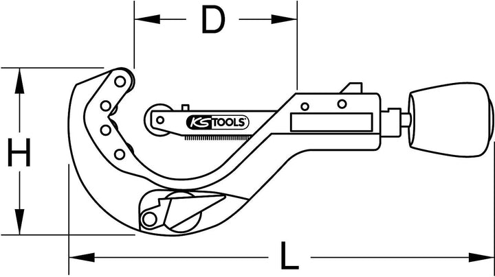 KS Tools 222.0660-1 Automatik-Rohrabschneider für Kupferrohre, 6-64mm