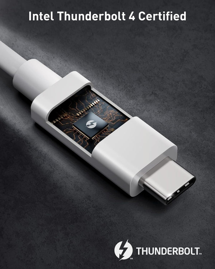 Maxonar [Intel Zertifiziert] Thunderbolt 4 Kabel 2m, TB4 Kabel,USB 4,40Gbits,8K Display,Kompatibel m