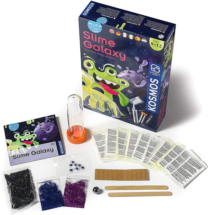 KOSMOS 616618 Fun Science - Schleim Galaxie, mehrsprachige Version (DE, EN, FR, IT, ES, NL) Mixe fün