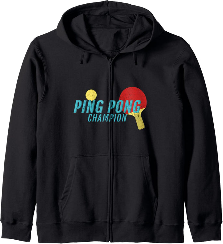 Tischtennis Tischtennis-Tischtennis-Meister Vintage-Tischspo Kapuzenjacke
