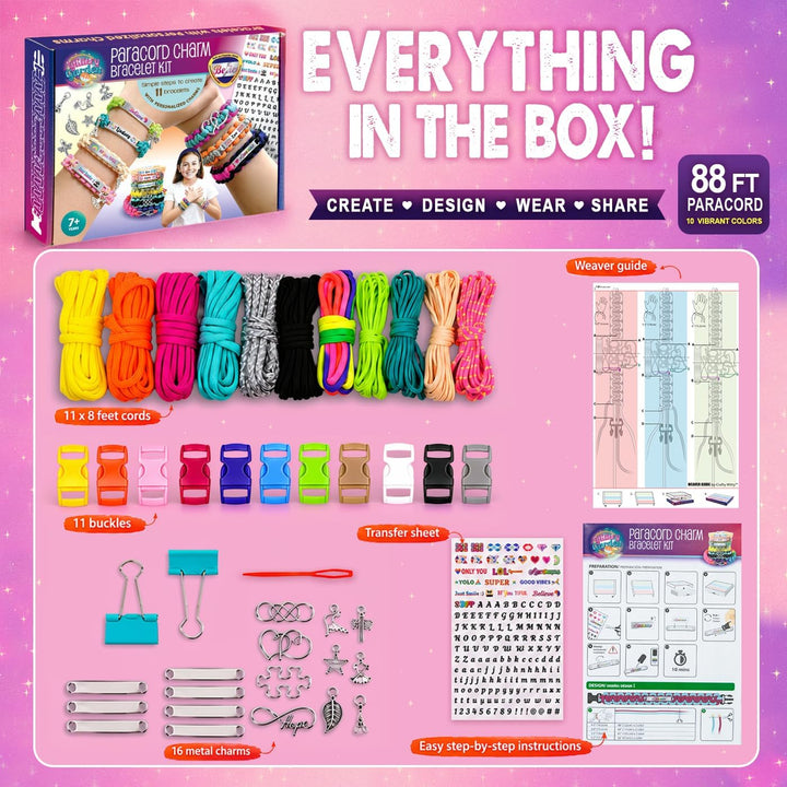 Personalisierte Charm Friendship Bracelet Making Kit: Beste Kinder im Alter von 7-14. Grosse Aktivit