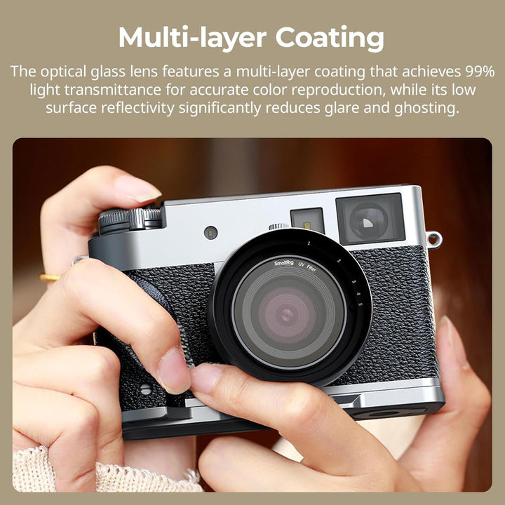 SMALLRIG Magnetischer UV-Filter für FUJIFILM X Half Kamera, optisches Glasobjektiv, Leichter Alumini
