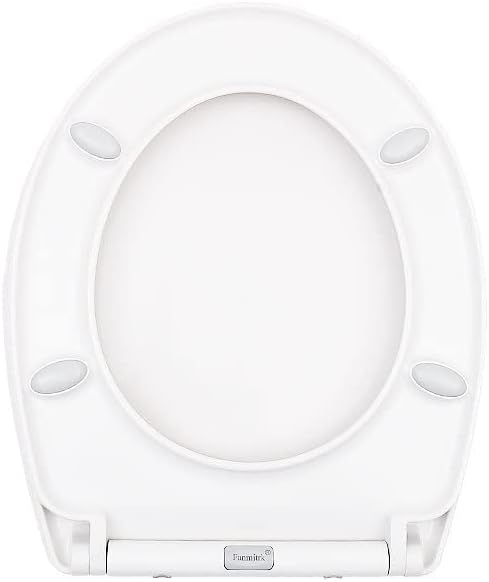 Fanmitrk WC Sitz mit Absenkautomatik, Toilettendeckel Duroplast, Klodeckel mit Schnellverschluss, Kl
