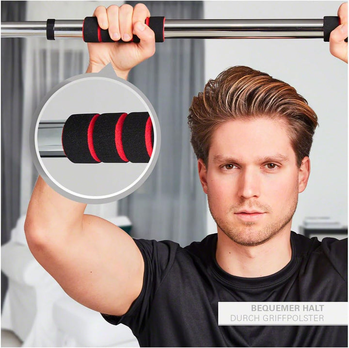 Sport-Tec Türreck Klimmzugstange Pull-Up 4.0, ausziehbar 63-101 cm, Klimmzugstange für Türrahmen Tür