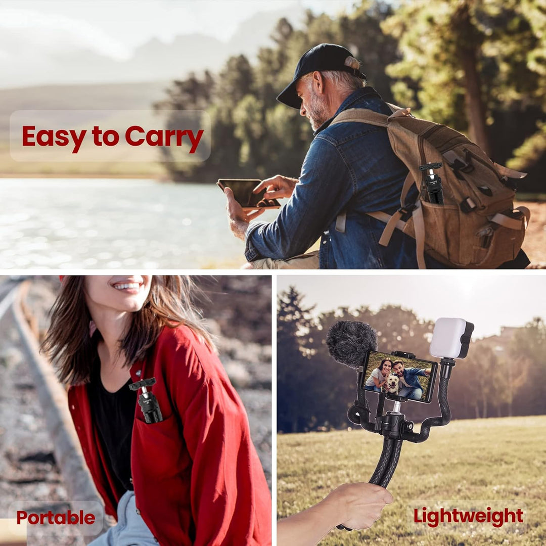 Handy Stativ Flexibel Goocong Stative für Smartphone Kamera Tripod Mini Stativ mit Handy Halterung 3