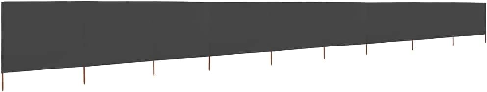 Rantry Windschutz, Strand-Windschutz für Camping, 9 Paneele, anthrazitgrauer Stoff, 1200 x 80 cm, Si