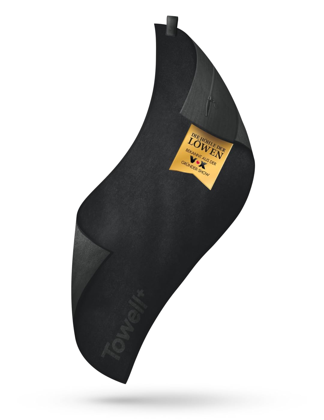 STRYVE Sporthandtuch – Das Original aus DHDL – Towell+ – Graphite Black – 90 x 40 cm – Magnetclip &