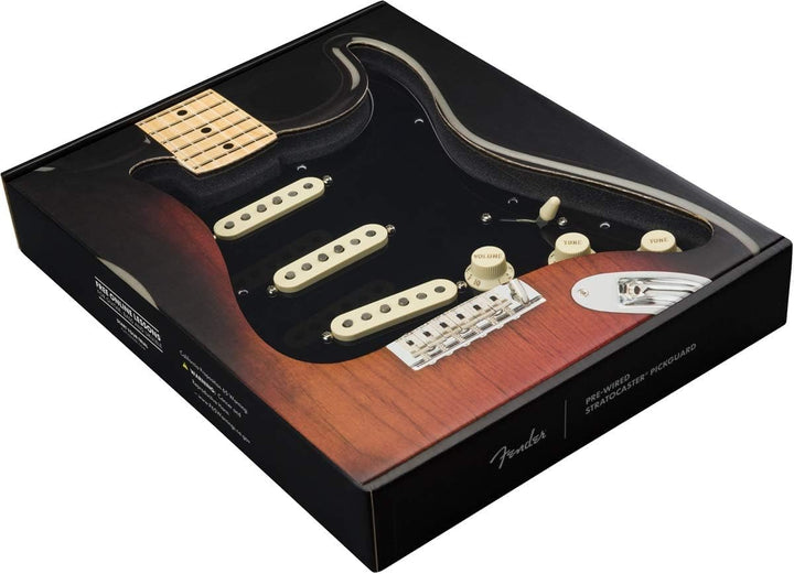 Fender Prewired Pickguard Strat Fat 50 black 0992340506 Schwarz Fat 50's, Schwarz Fat 50's