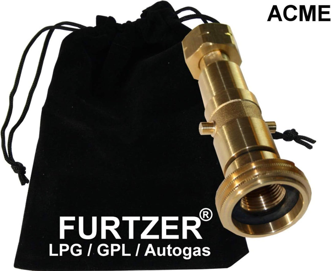 Furtzer LPG GPL Autogas Tankadapter Acme/Dish/EURONOZZLE/BAJONETT Gasflaschen Propangas lang Adapter