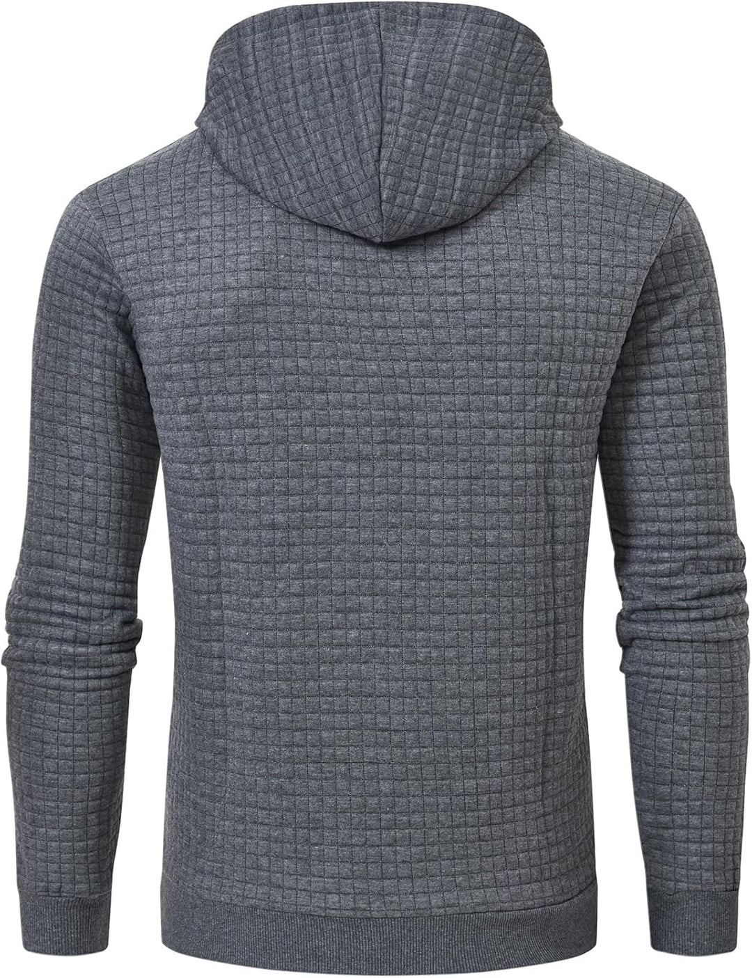 YuKaiChen Herren Kapuzenpullover Casual Langarm Karierten Kordelzug Jacquard Hooded Sweat mit Fleece
