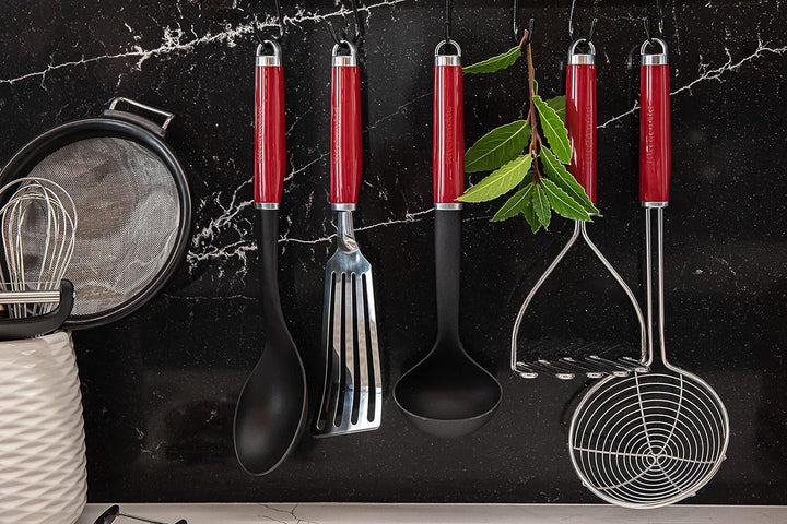 KitchenAid flexibler Pfannenwender, geschlitzter Pfannenwender aus Edelstahl – Empire Rot Empire-rot