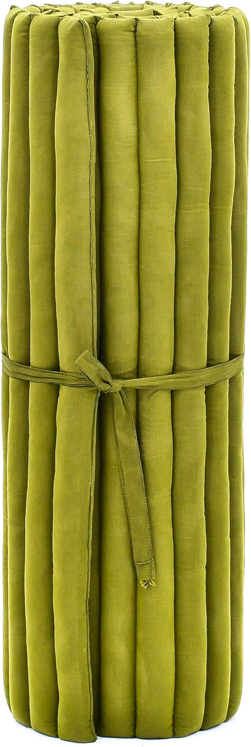 Leewadee Breite Rollbare Thaimatte 190 x 100 cm - Kapok Bodenmatte zum Schlafen, Massieren & Meditie