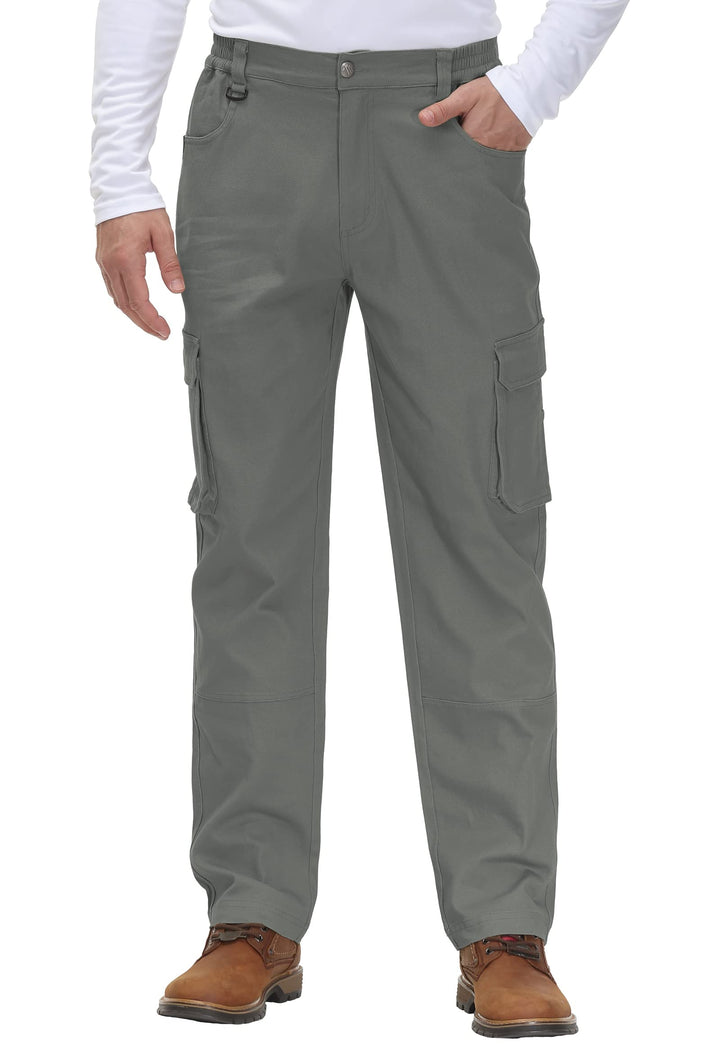 YSENTO Herren Cargohose Männer Arbeitshosen Stretch Chino Kargohosen Vintage Baggy Hosen Baumwolle 3