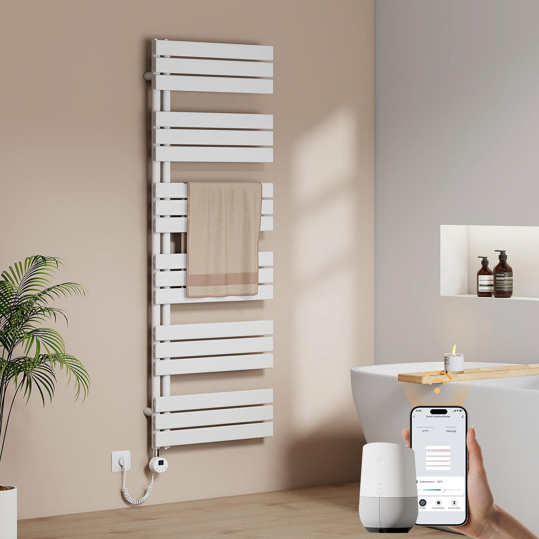 EMKE WiFi Handtuchheizkörper Elektrisch 1599x600 mm - Flach Badheizkörper Elektrisch, Elektrischer H