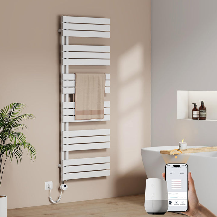 EMKE WiFi Handtuchheizkörper Elektrisch 1599x600 mm - Flach Badheizkörper Elektrisch, Elektrischer H