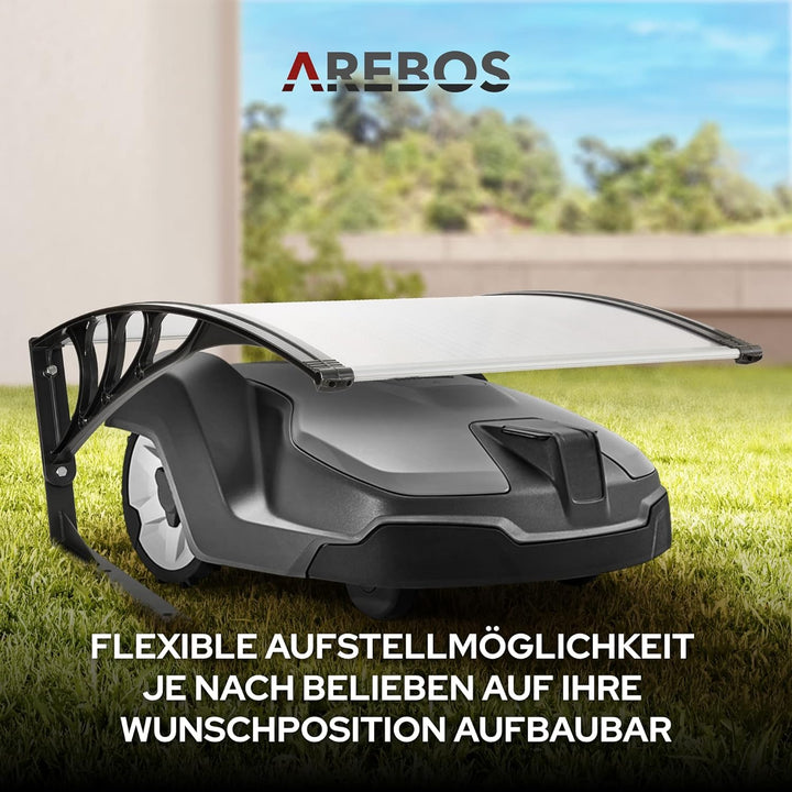 Arebos Mähroboter Garage | Rasenmäher Rasenroboter Automower | Carport 102 x 79 x 46 cm | Witterungs