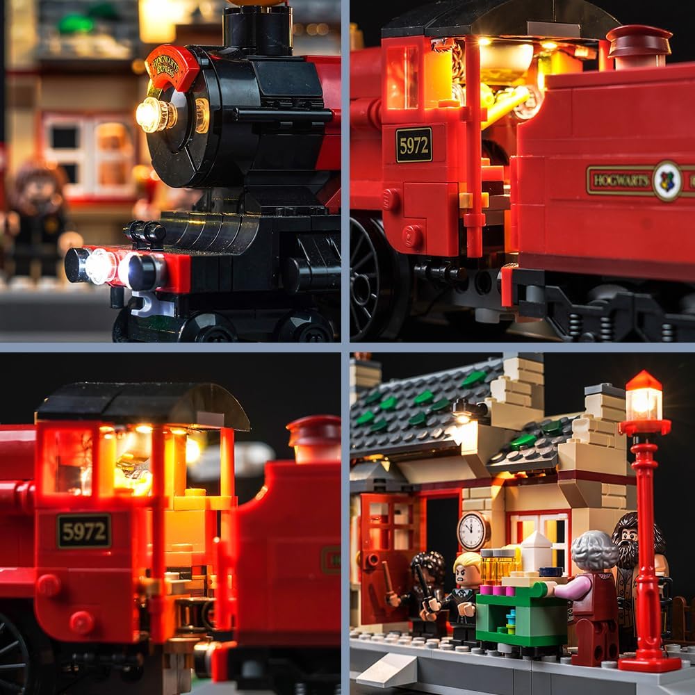 Led Licht Set für Lego 76423 Hogwarts Express Train Set with Hogsmeade Station (Kein Lego), Dekorati