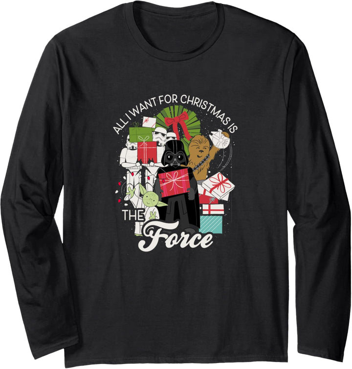 Star Wars Darth Vader All I Want For Christmas Is The Force Langarmshirt