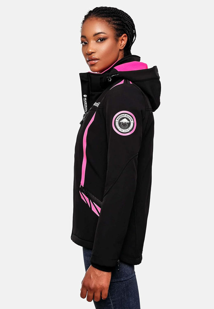 MARIKOO Damen Softshelljacke wasserdichte Funktionsjacke mit abnehmbarer Kapuze Mount-Cho-Oyu XS-XXL
