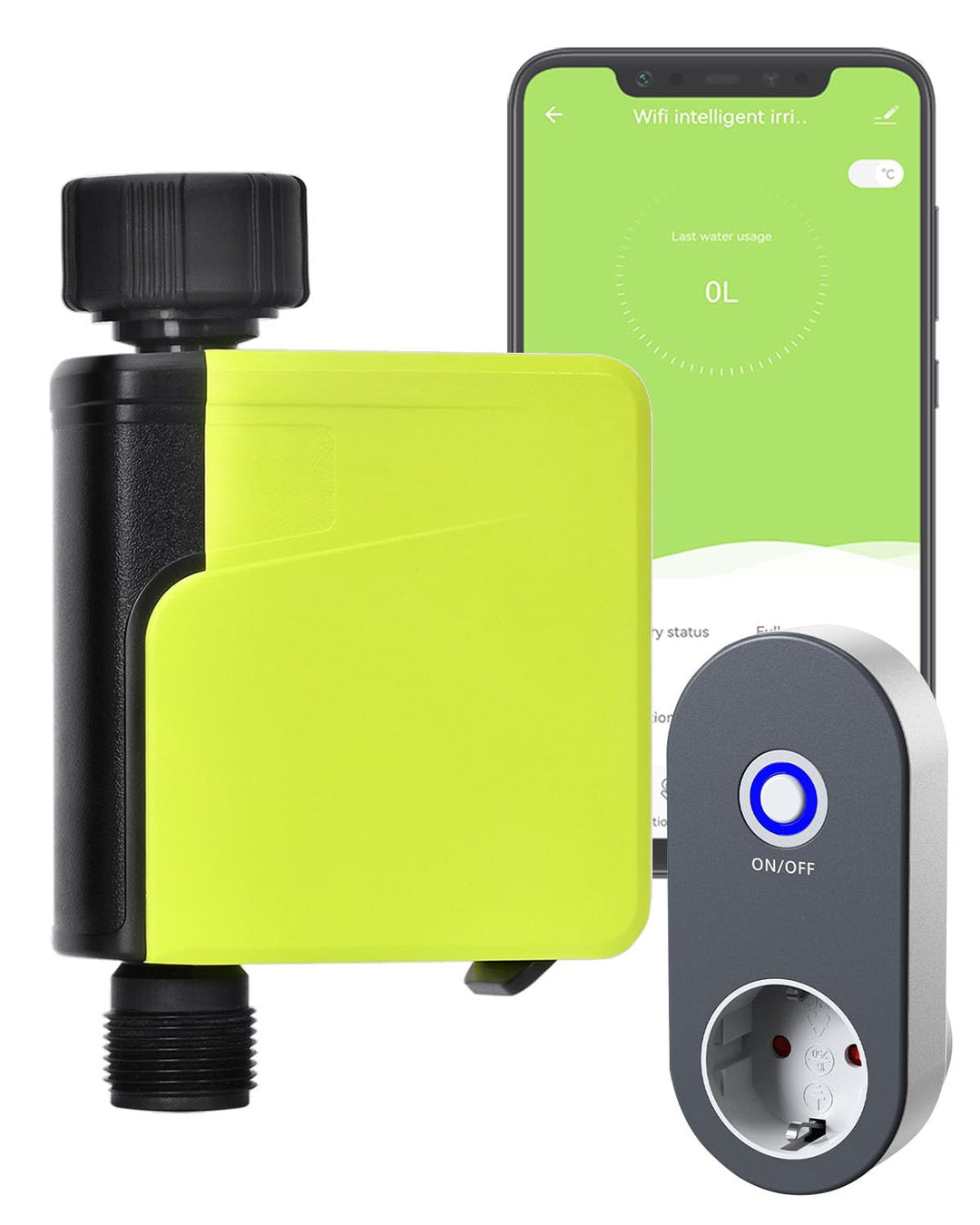 Smart Bewässerungscomputer WLAN 2,4 GHz mit 1 Ausgängen Bewässerungssystem für Rasen &amp; Garten TTV107