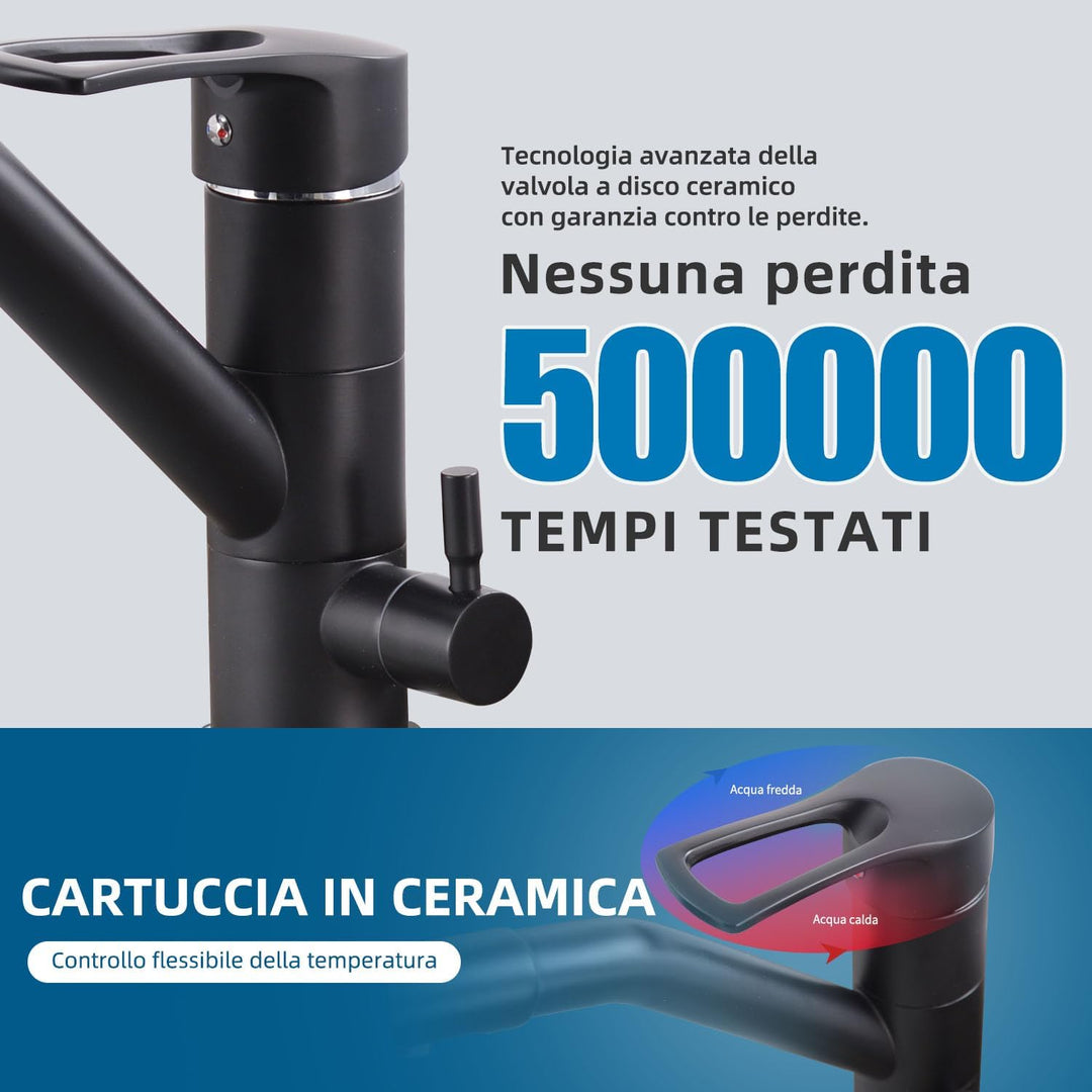 3-Wege-Küchenarmatur, 360° drehbarer Küchenarmatur, Spültischarmatur mit flexiblem Auslauf, G3/8 Zol