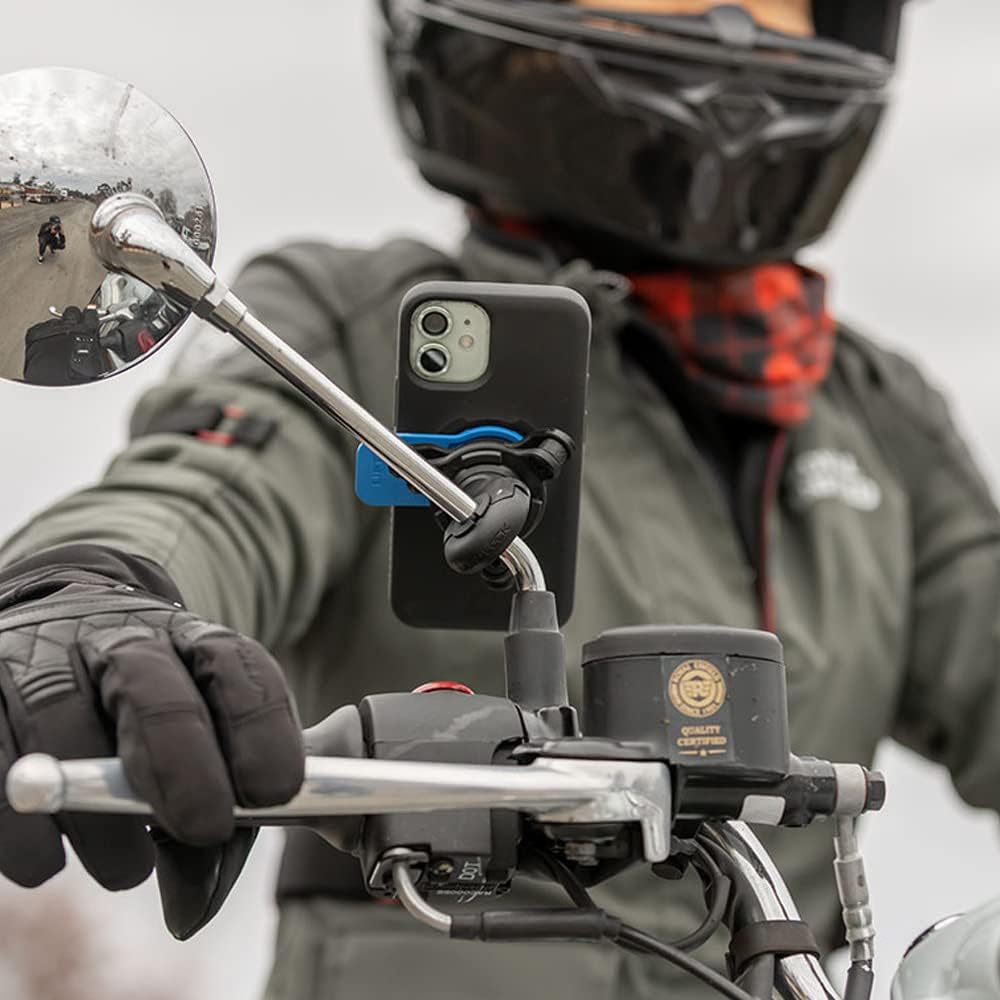 Quad Lock Spiegelhalterung für Motorrad/Motorroller für iPhone und Samsung Galaxy-Handys Mirror Moun