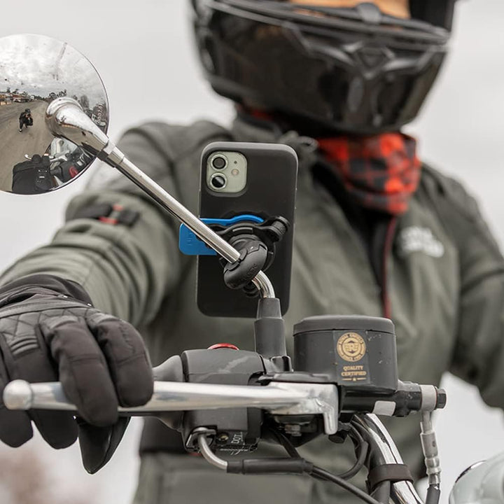 Quad Lock Spiegelhalterung für Motorrad/Motorroller für iPhone und Samsung Galaxy-Handys Mirror Moun