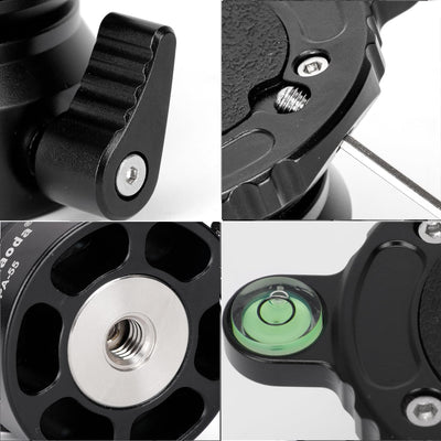 Koolehaoda PA-55 Stativ Nivellierbasis Leveling Base +/- 15 Grad Präzisionseinstellung mit 1/4 Zoll