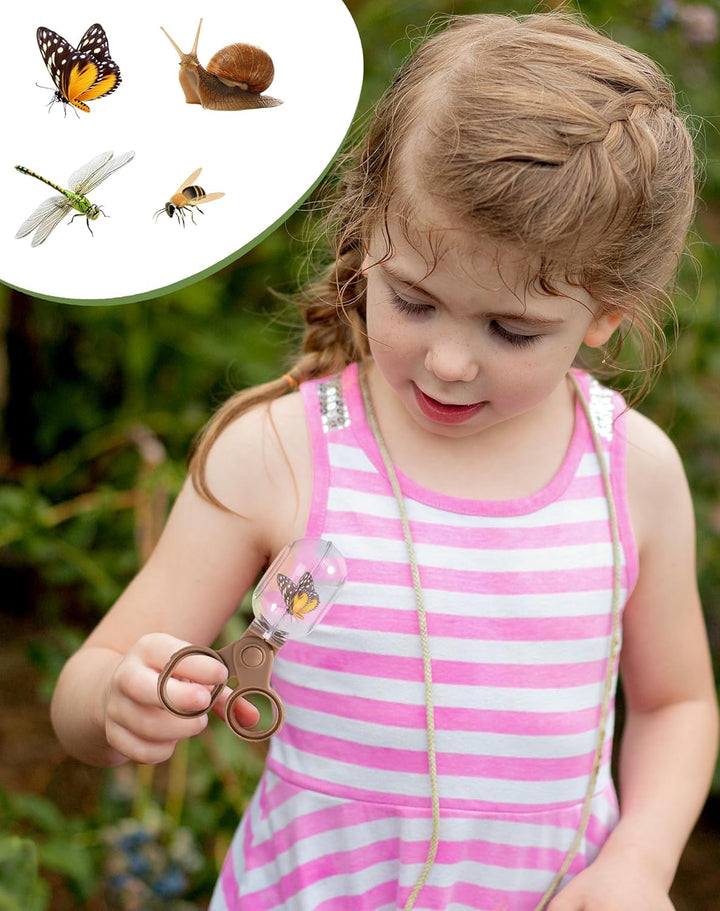 ROBOTIME Kinder Entdecker Kit, mit Insektennetz, Lupe, Insektenbeobachter, Schmetterlingsnetz, Outdo