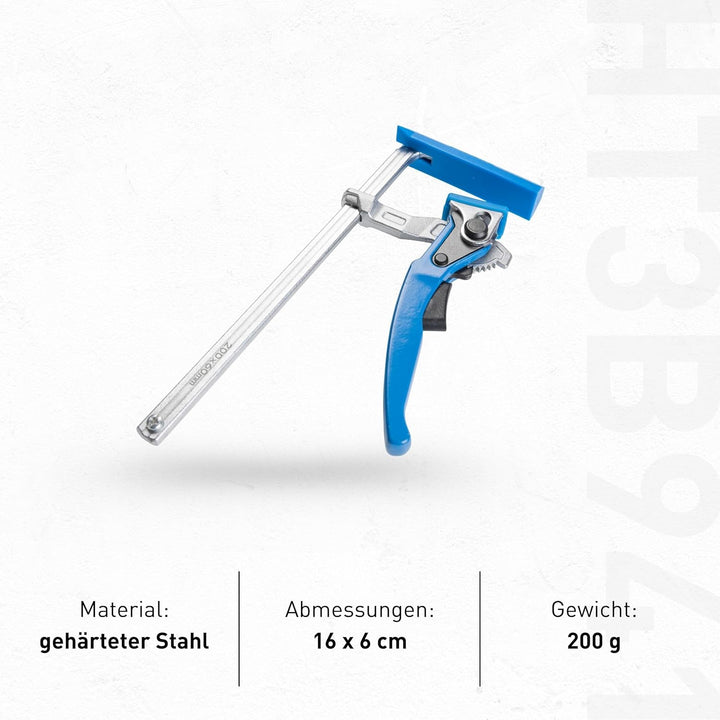 Högert Technik - Hebelzwinge 160 mm I Befestigungskraft bis 2050 N I Aus Gehärtetem Stahl I Arretier