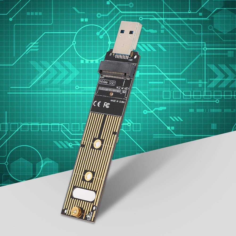 Tangxi M.2 NVMe auf USB Adapter, 10 Gbit/s M.2 SSD auf USB 3.1 M.2 Adapter, M.2 NVME basiert M Key M