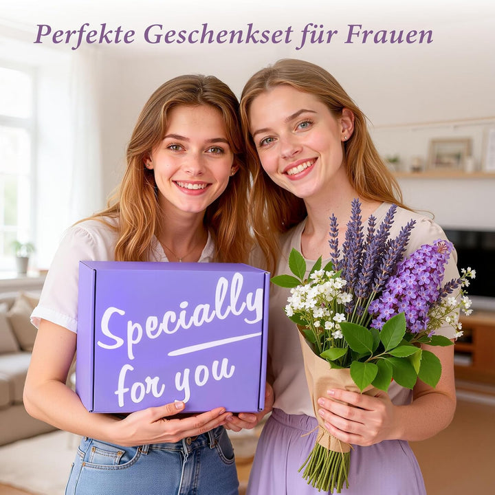 Geschenke für Frauen, Lila Kleine Aufmerksamkeit für Freundin, Liebevolles Geschenkset für Geburtsta