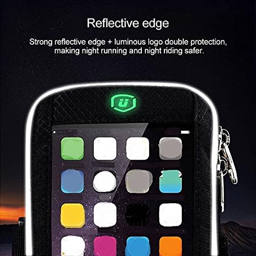 Waterproof Reflective Armband Case with Touchscreen with 2 Compartments Sport Running Walking Cyclin
