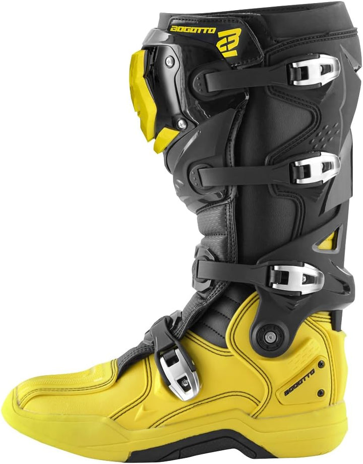 Bogotto MX-7 G Motocross Stiefel, gelb/schwarz, 43 43 EU Gelb Schwarz, 43 EU Gelb Schwarz