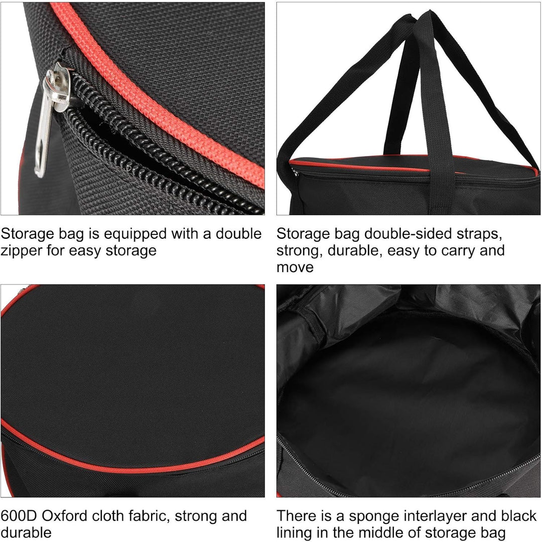 Topyond Picknicktasche Mittagessen Tasche,Tragbare Runde Geschirr-Aufbewahrungstasche,Geschirr Aufbe