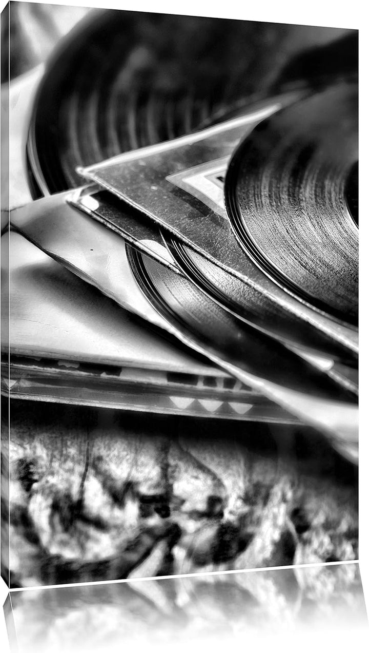 Pixxprint Mixtape, Schallplatte, DJ als Leinwandbild/Grösse: 100x70 cm/Wandbild/Kunstdruck/fertig be