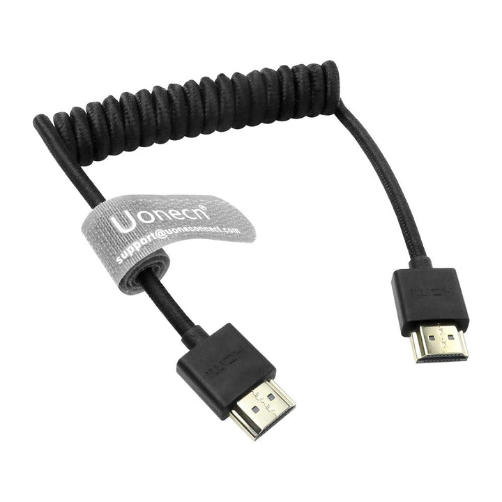 Uonecn HDMI 2.1 8K 60Hz 48Gbps High Speed Spiralkabel Kabel für Kamera &amp; Monitor, kompatibel mit Ato