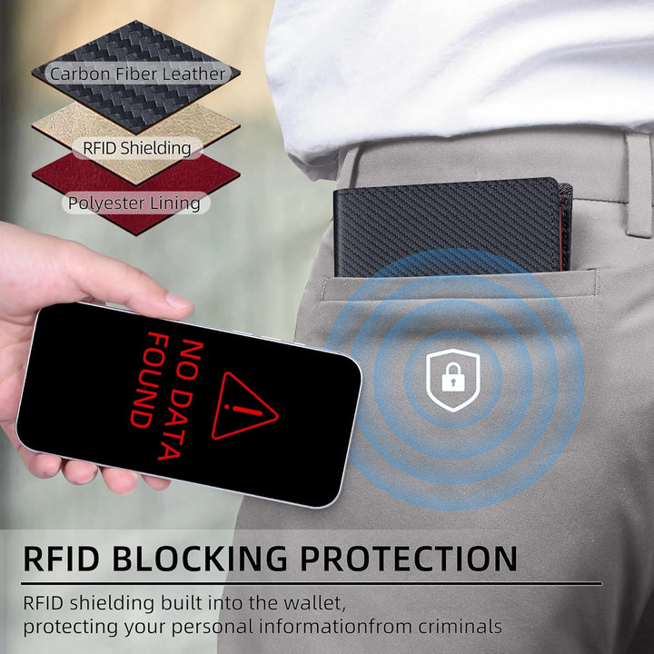 VISOUL Leder Geldbörse Herren mit ID-Fenster &amp; RFID Schutz I Echtleder Geldbeutel für Männer I Porte