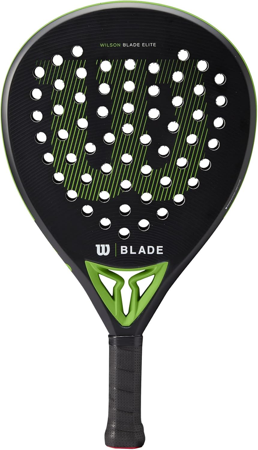 Wilson Padel-Schläger Blade Elite v2, Carbon-Glasfaser-Komposit/Eva, 365 g, Kopfgrösse 510 cm², Schw